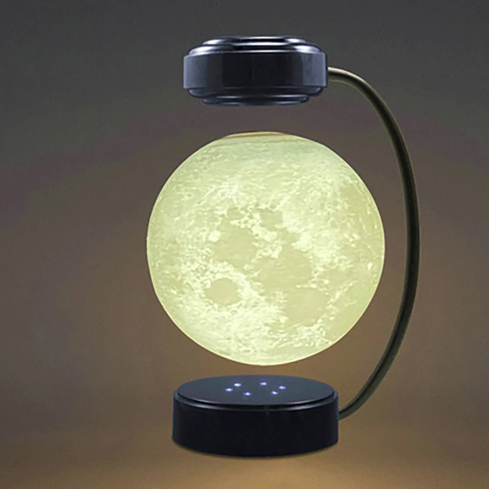 3D Wireless Moon Lamp Night Light LED Floating Magnetic Levitating Rotating Moon Ball